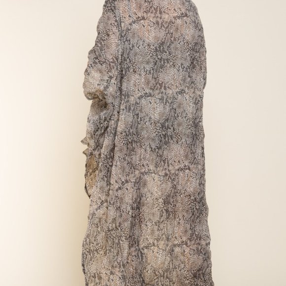 NWT POL Snake Skin Printed Sheer Kimono S/M/L - Picture 4 of 12